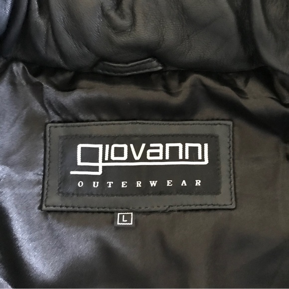 GIOVANNI Jackets & Coats Giovanni Black Leather Neighborhood Bomber